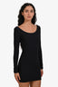 Alexander Wang Black Jacquard Monogram Mini Dress Size S
