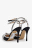 Mach & Mach Black Glitter Crystal Bow Heels Size 39