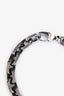 Gucci Sterling Silver Interlocking Chain Bracelet Size 18