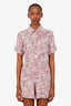 Pre-loved Chanel™ Pink Tweed Short Sleeve Romper Size 36