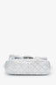 Pre-loved Chanel™ 2011 Silver Lambskin Ice Cube On the Rocks Jumbo Single Flap Bag