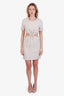 Staud Beige Linen Open Back Epona Mini Dress Size S