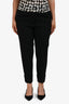 3.1 Phillip Lim Black Wool Cuffed Tapered Pants Size 10
