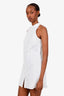 Staud White Cotton Blend Poplin Ruffled Midi Dress Size XS