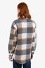 Joie Grey/White Plaid Teddy Button Up Jacket Size S