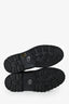 Balmain Black Leather Combat Boots Size 40 Men's