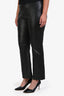 Rosetta Getty Black Lambskin Flared Pants Size 14