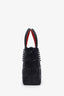 Christian Louboutin Black Leather Cabata Embossed Tote Bag with Strap