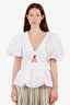 Rotate White Puff Sleeve Top Size 38