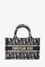 Christian Dior 2024 Blue Dior Oblique Embroidery Mini Book Tote