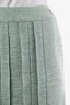 Pre-Loved Chanel™ 1998 Light Blue Wool Pleated Midi Skirt Size 40