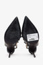Valentino Black Leather Rockstud Caged Heels Size 37.5