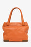 Max Mara Orange Leather Mini Tote Bag
