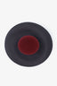 Maison Michel Grey/Burgundy Felt Fedora Hats Size M
