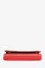 Prada Red Textured Leather Six Ring Key Holder