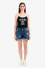 DSquared Blue Denim Dark Wash Distressed Jean Shorts Size 40