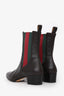 Gucci Brown Leather Web Accents 'Karen Lifford' Chelsea Ankle Boots Size 37