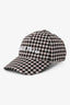 Miu Miu Pink/Black/White Gingham Embroidered Logo Baseball Hat Size S