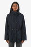 Veste parka courte Moncler bleu marine « Ocre » taille 2