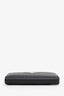 Prada Black Pebbled Calfskin Zip Card Case