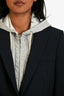 Veronica Beard Navy Blue/Grey Dickey Blazer Size 6