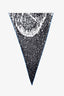Hermès Grey/Black/Blue Cashmere Silk Triangle Scarf