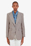 Veronica Beard Brown Houndstooth Blazer with Denim Dickey Shirt Size 6