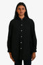 Comme des Garcons Black Distressed Ruffle Button-Up Shirt Size XS