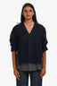 Sacai Dark Blue Denim x Knit Indigo Cardigan Size 2