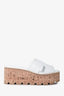 Hermès White Leather 'Eze 30' Sandals Size 35