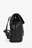 Versace Black Leather Quilted Medusa Head Backpack