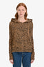 Nili Lotan Leopard Print Cotton 'Janie' Hoodie Size XS