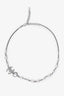 Pre-loved Chanel™ 23B Palladium-Plated Faux Pearl & Strass CC Heart Necklace