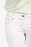 Miu Miu White Contrast Stitch Capri Jeans Size 28
