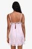 For Love and Lemons Purple Floral Lace Detail Slip Dress Size XS