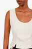 Moschino Couture Cream Sleeveless Scoop Neck Top Size 10