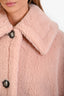 Max Mara Blush Alpaca Wool Silk Cape Wrap Poncho Size M/L