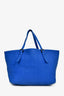 Bottega Veneta Blue Intrecciato Leather 'Cesta' Shoulder Bag