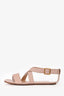 Chloe Nude Scalloped Buckle Sandals Size 37