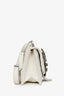 Miu Miu White Leather Embellished Buckle Lady Matelasse Shoulder Bag