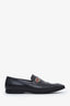 Gucci Black Leather GG Logo Loafers Size 9.5 Mens