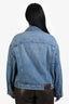 Miu Miu 2023 Denim Embroidered Logo Blouson Jacket Size 38