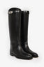 Hermès Black Box Calfskin Leather Jumping Boot Size 37.5