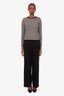 Gucci Black Cotton Silk Tweed Trousers Size 38