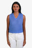 Frame Blue Wool Mohair Sleeveless Shrunken Vest Size M