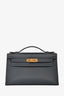 Hermès 2025 Gris Misty Swift Leather Kelly Pochette