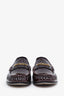 Chloe Burgundy Patent Leather Logo Loafers Size 35.5