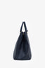 Prada Navy Saffiano Leather Large Double Zip Galleria Tote