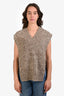 Maison Margiela Beige Alpaca Cotton Open Sweater Vest Size S