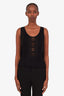 Pre-loved Chanel™ 2006 Black Interlocking CC Logo Top and Cardigan Set Size 42